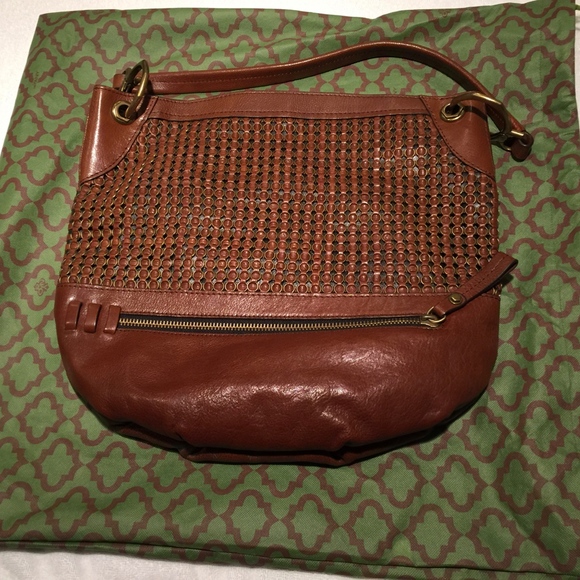 orYANY Handbags - orYANY XL Brass Pebbled Leather Hobo Shoulder Bag